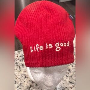 Life Is Good Beanie Reversible One Size Adult